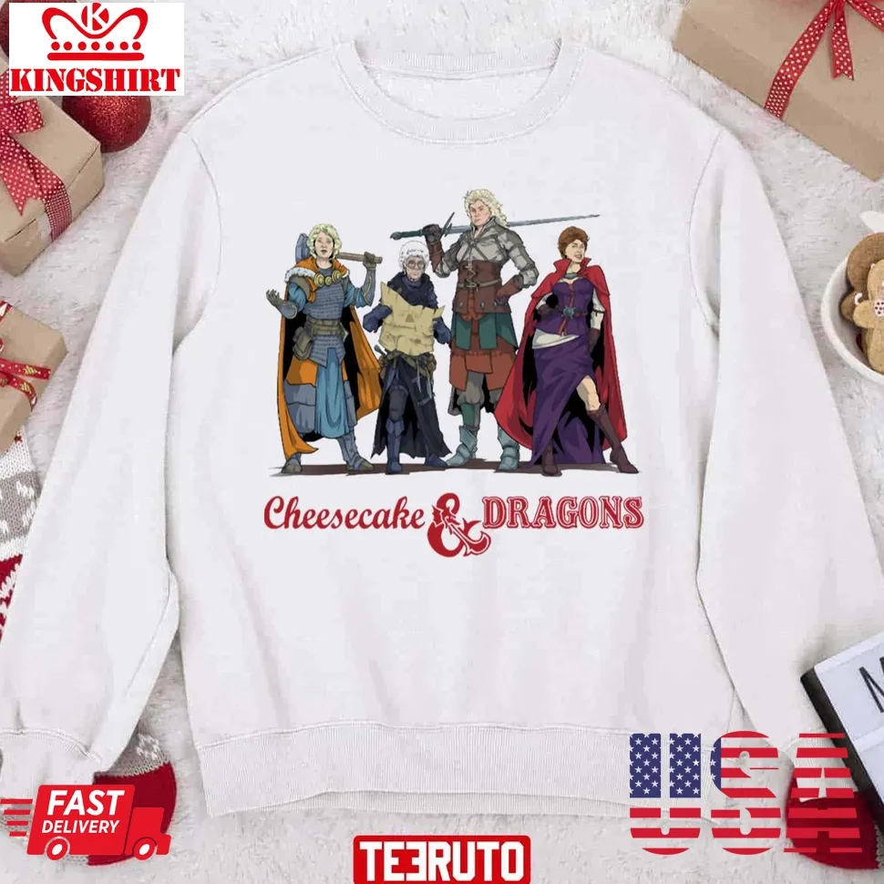 Cheesecake &038; Dragons Christmas Unisex Sweatshirt Plus Size