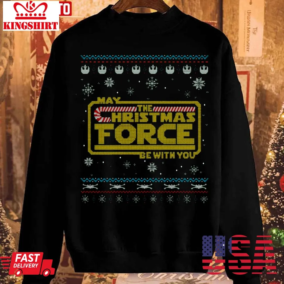 Christmas Force Geeky Christmas Star Wars Unisex Sweatshirt Plus Size