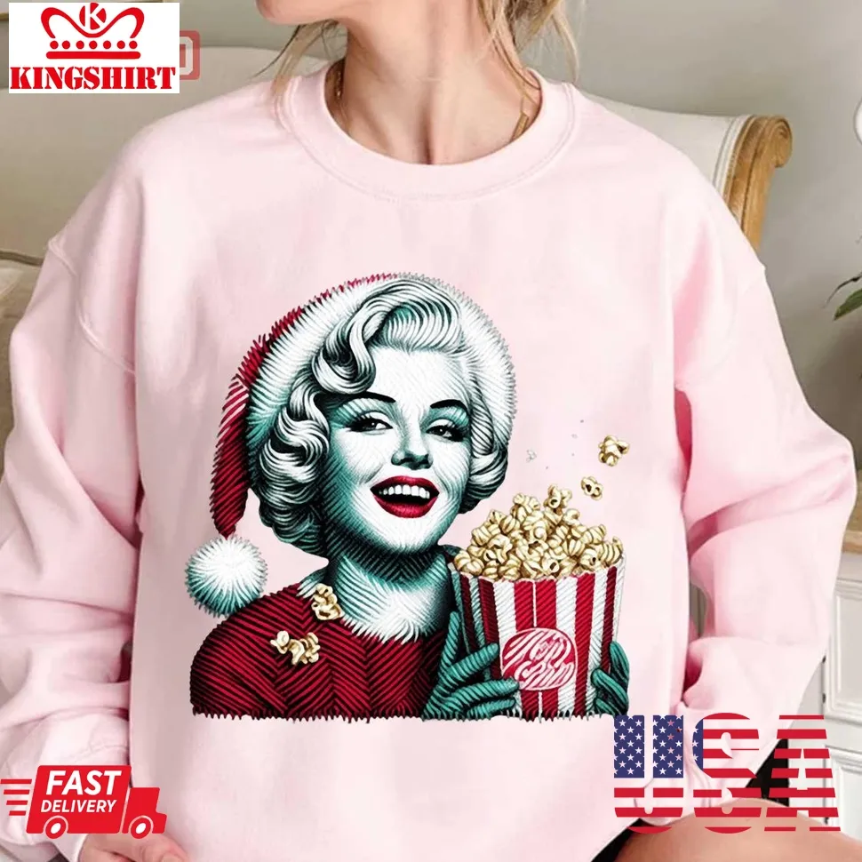 Christmas Santa Marilyn Monroe 38 Unisex Sweatshirt Plus Size