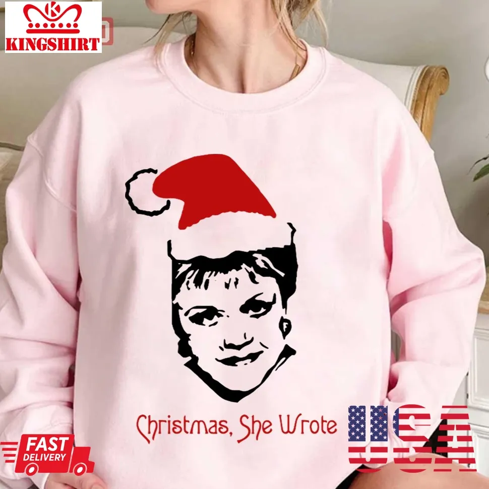Christmas She Wrote Angela Lansbury Murder Christmas Unisex Sweatshirt Size up S to 4XL