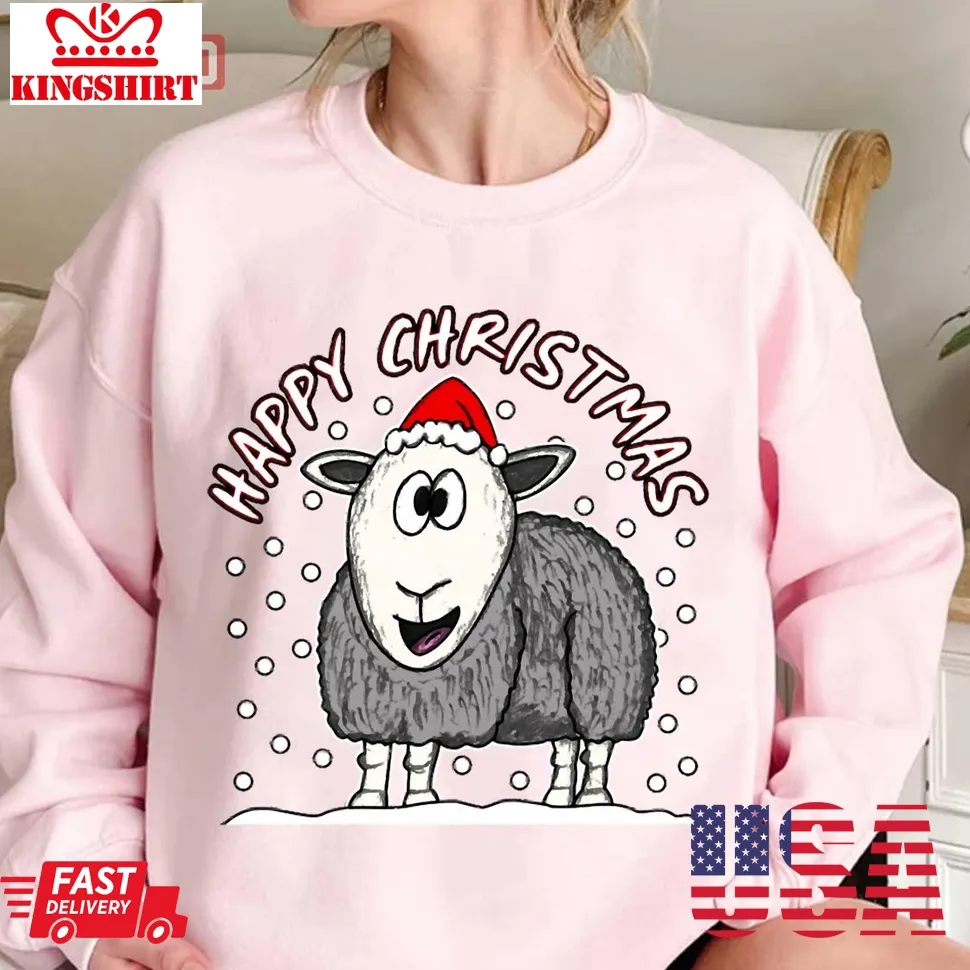 Christmas The Lake District Herdwick Sheep Cumbria Funny Unisex Sweatshirt Plus Size