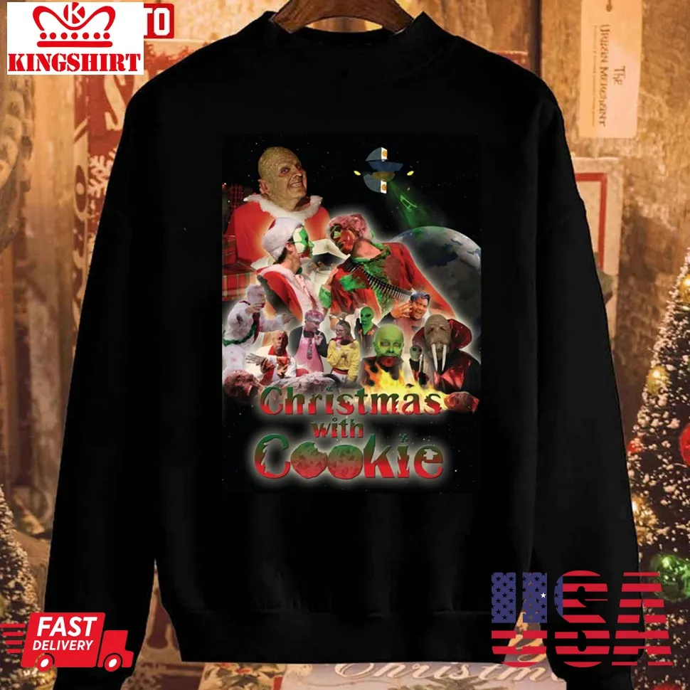 Christmas With Cookie Unisex Sweatshirt Plus Size