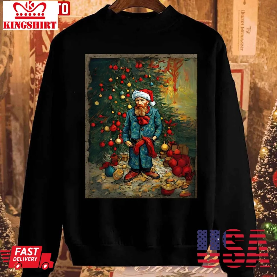Christmas With Vincent Van Gogh Unisex Sweatshirt Unisex Tshirt
