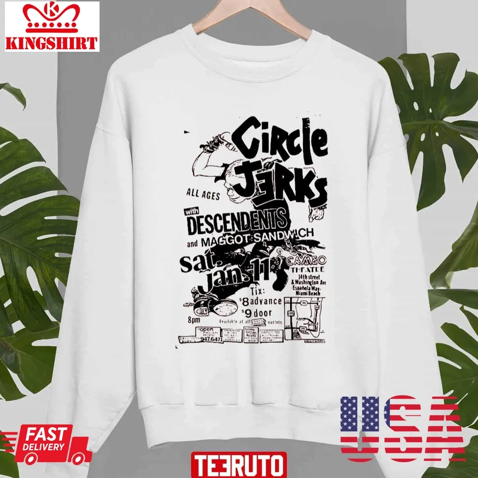 Circle Jerks Killing For Jesus Unisex Sweatshirt Size up S to 4XL