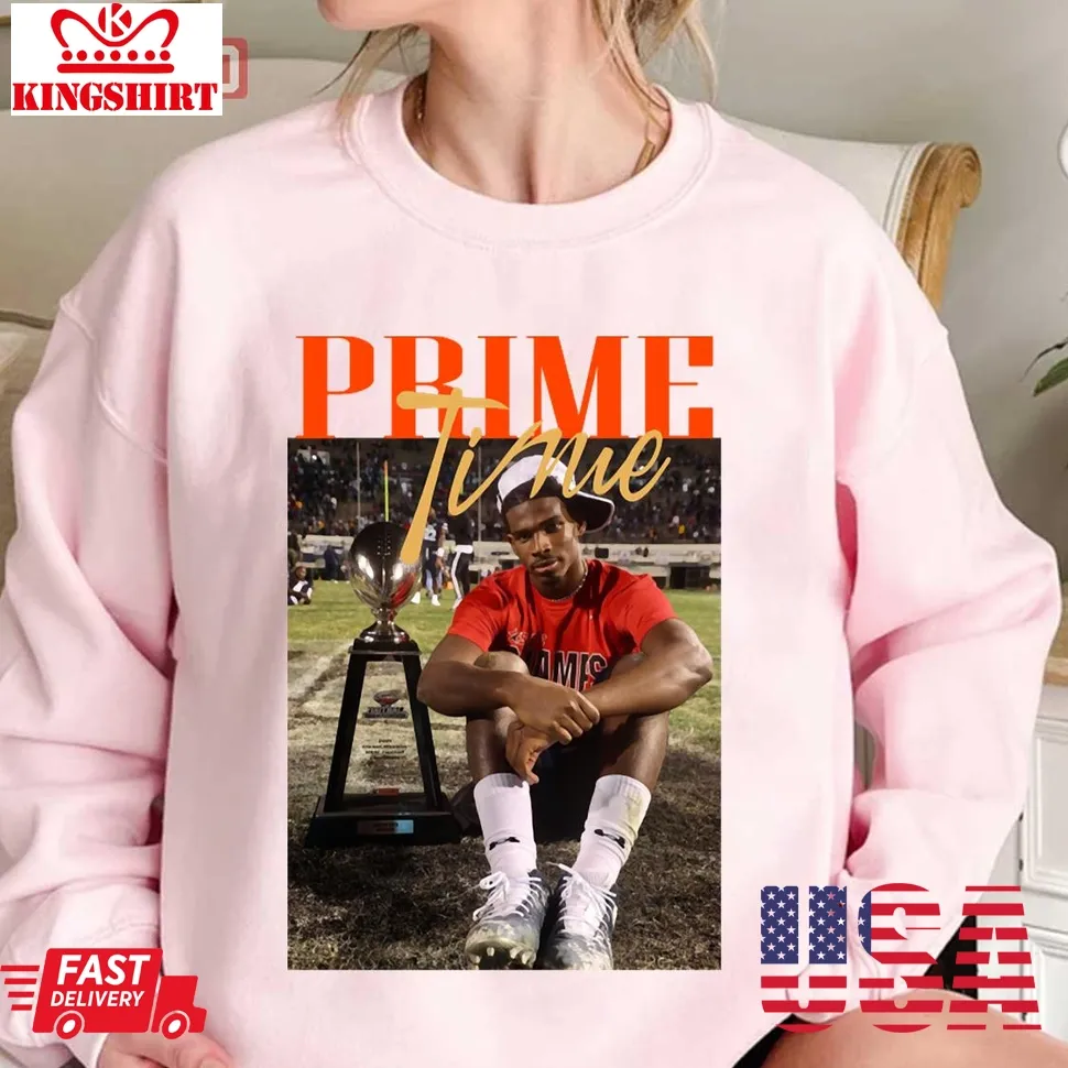 Cool Art Deion Sanders Prime Time Unisex Sweatshirt Size up S to 4XL