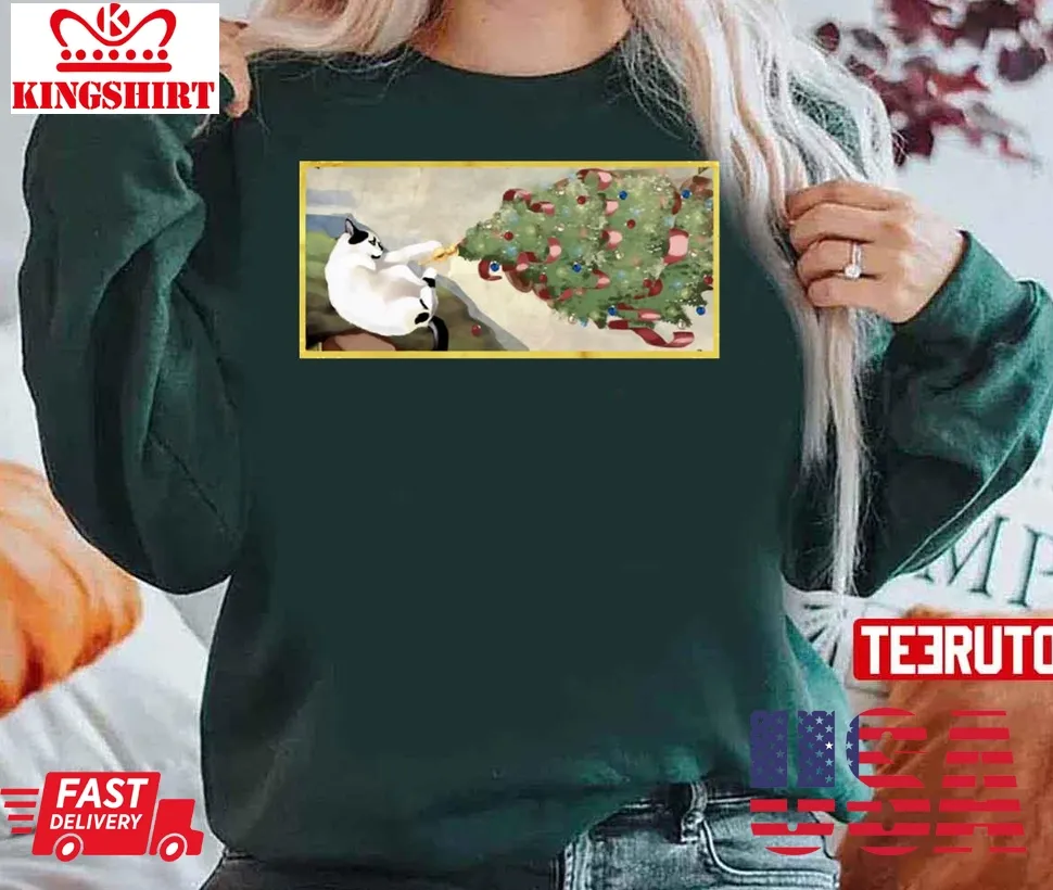 Creation Of Cat Christmas Unisex Sweatshirt Size up S to 4XL
