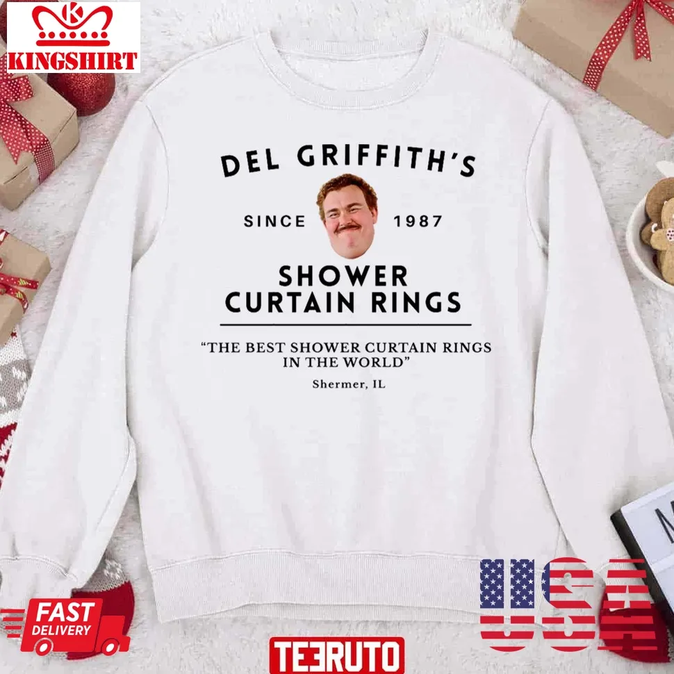 The cool Del Griffith's Shower Curtain Rings Shermer Il Since 1987 Unisex Sweatshirt Unisex Tshirt