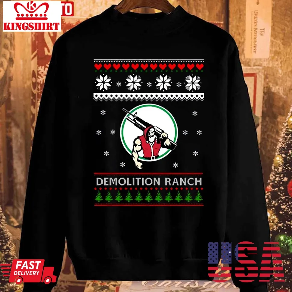 Romantic Style Demolition Ranch Christmas Unisex Sweatshirt Unisex Tshirt