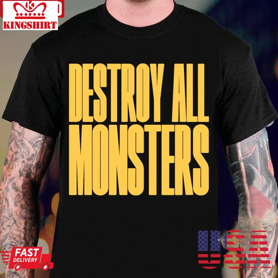 Vintage Destroy All Monsters Unisex T Shirt Size up S to 4XL