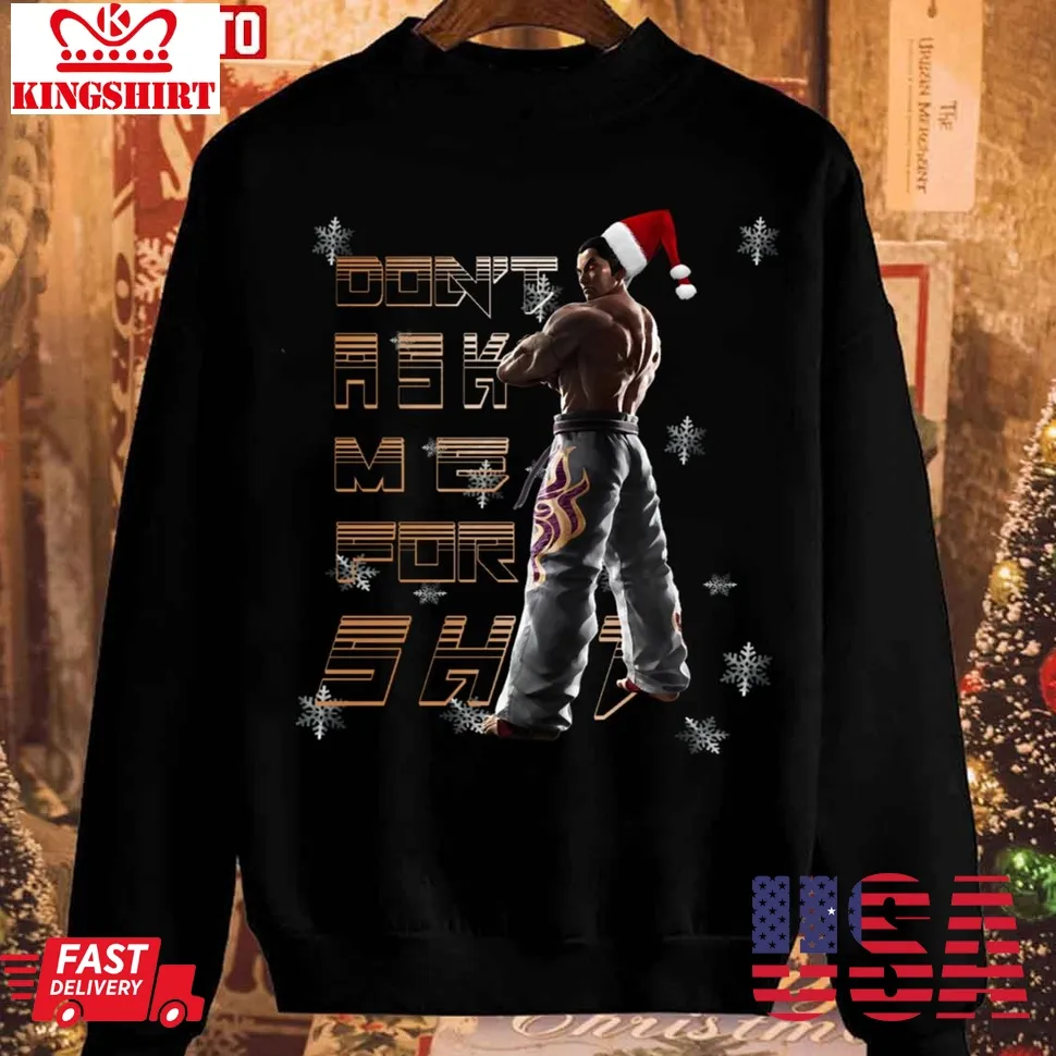 Vintage Don't Ask Me For S A Very Kazuya Christmas Design Unisex Sweatshirt Size up S to 4XL