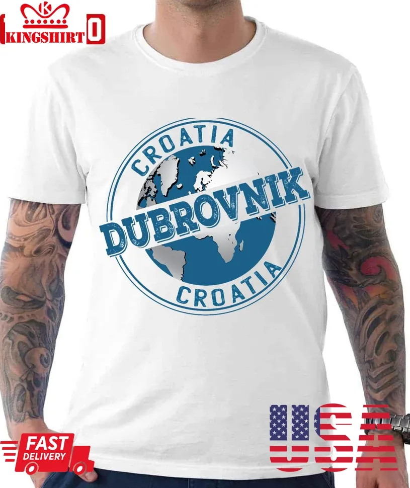 Romantic Style Dubrovnik Croatia Globe Unisex T Shirt Unisex Tshirt