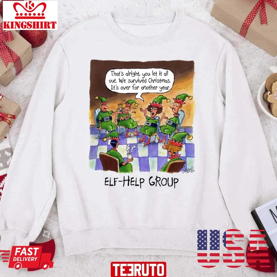 Oh Elf Help Group Christmas Unisex Sweatshirt Size up S to 4XL