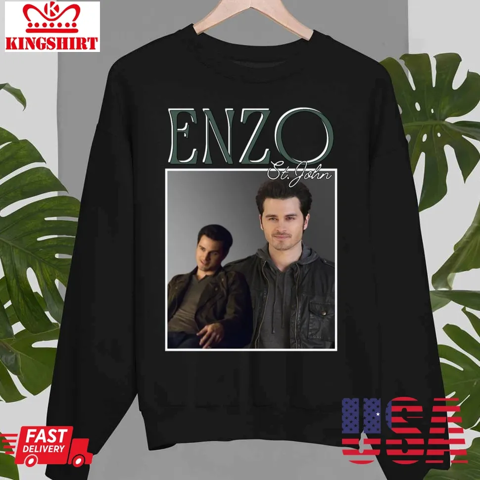 Enzo St John Vintage Heartthrob The Vampire Diaries Unisex Sweatshirt Plus Size