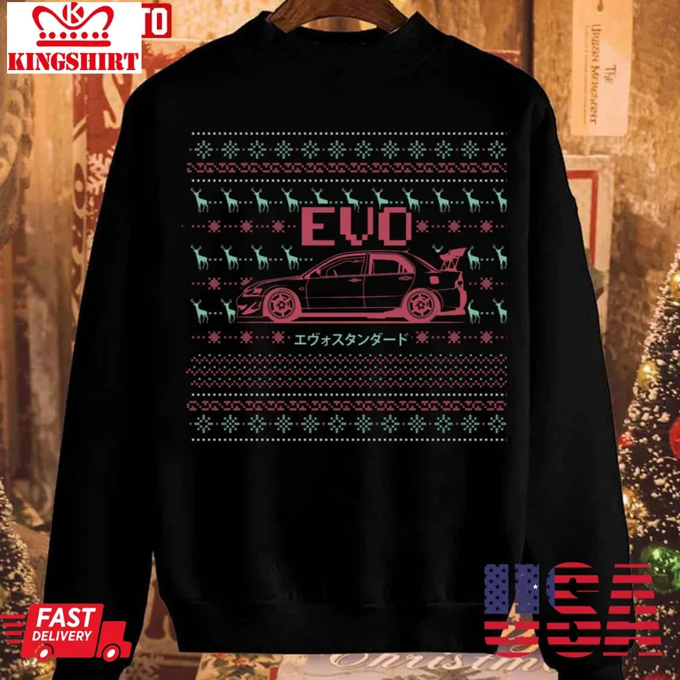 Love Shirt Evo Chrismas Car 2023 Unisex Sweatshirt Size up S to 4XL
