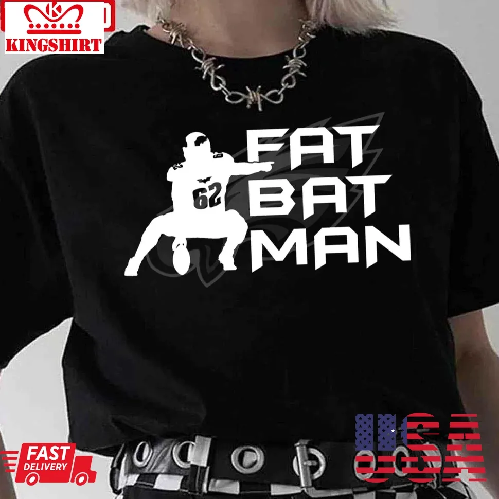 Funny Fat Batman Jason Kelce Philadelphia Eagles Unisex T Shirt Plus Size