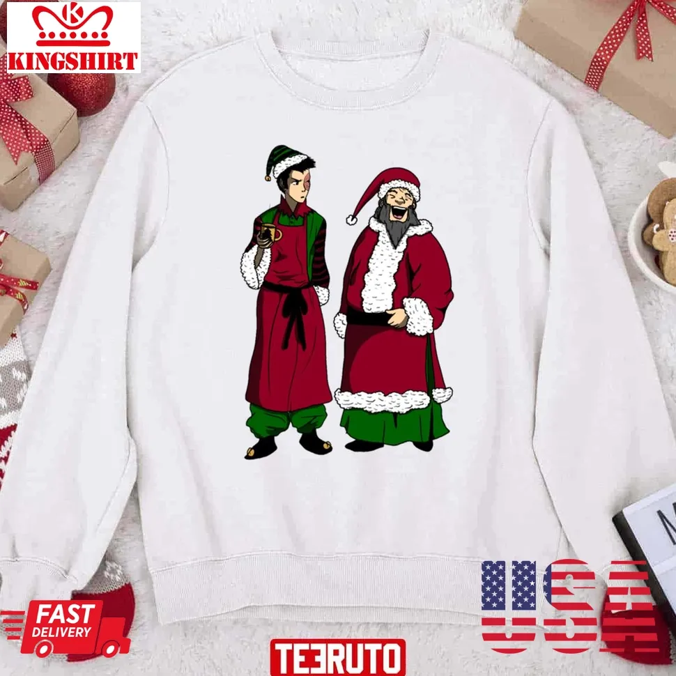 Awesome Festive Firebenders Uncle Iroh And Zuko Sweatshirt Size up S to 4XL