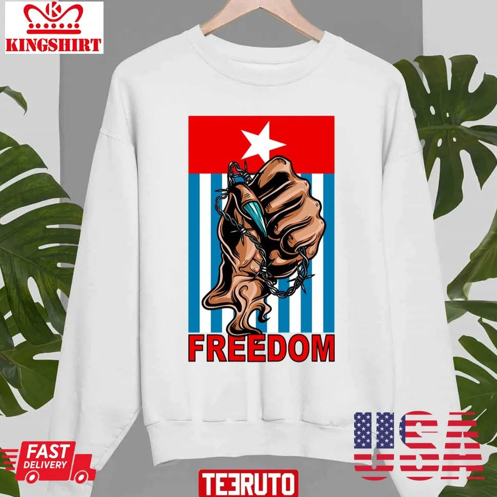 Freedom West Papua Morning Star Flag Unisex Sweatshirt Unisex Tshirt
