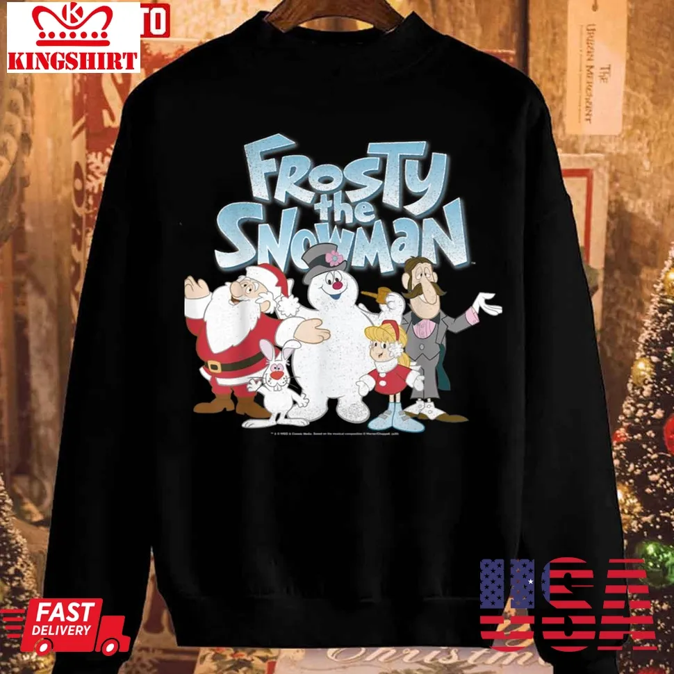 Frosty The Snowman Group Shot Logo Sweatshirt Unisex Tshirt