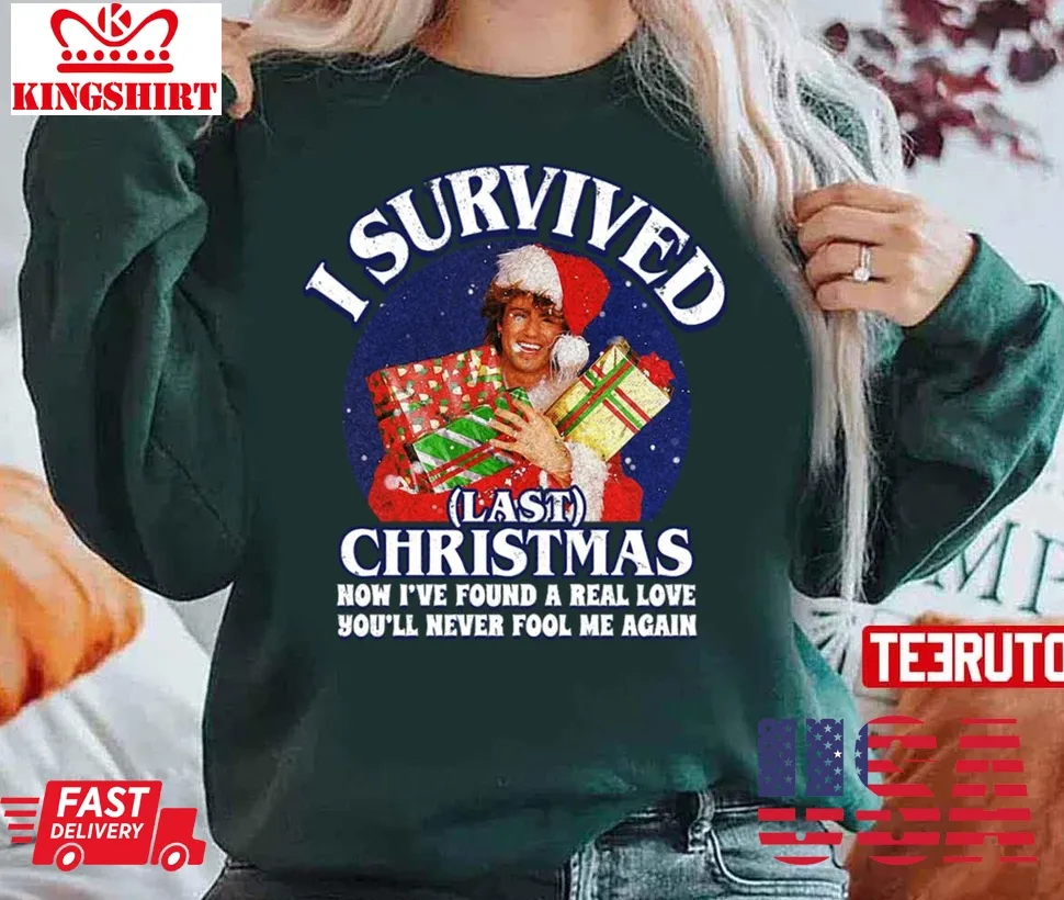 Funny 80'S Retro Christmas I Survived Christmas Meme Unisex Sweatshirt Size up S to 4XL