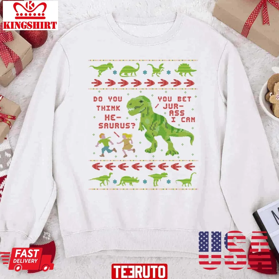 Funny Christmas T Rex Dinosaur Pun Sweatshirt Unisex Tshirt