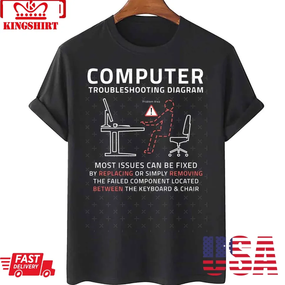 Funny Computer It Troubleshooting Repair Guide Sarcastic Pc Mac Unisex Sweatshirt Plus Size