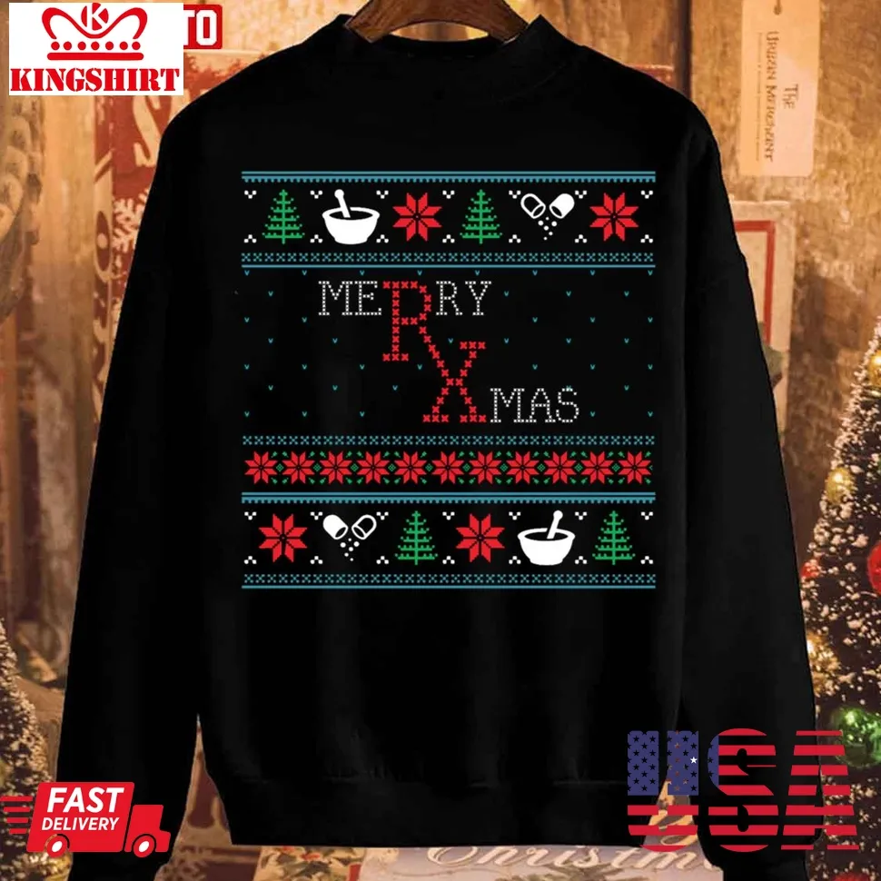 Funny Pharmacist Pharmacy Christmas Xmas Sweatshirt Unisex Tshirt