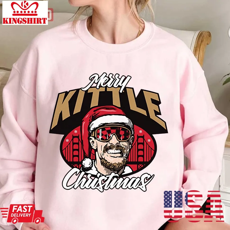 George Kittle Merry Christmas Unisex Sweatshirt Size up S to 4XL