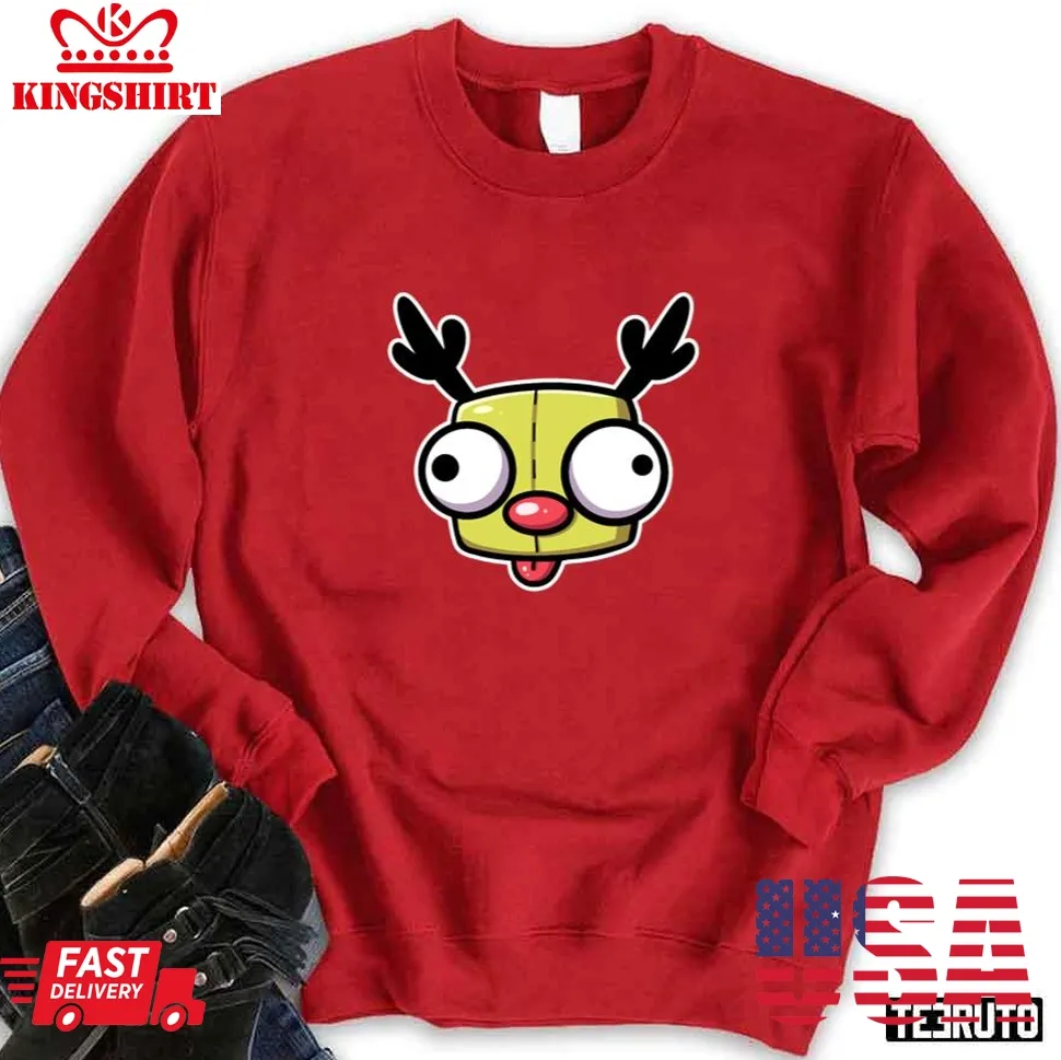 Gir The Red Nose Reindeer Sweatshirt Plus Size