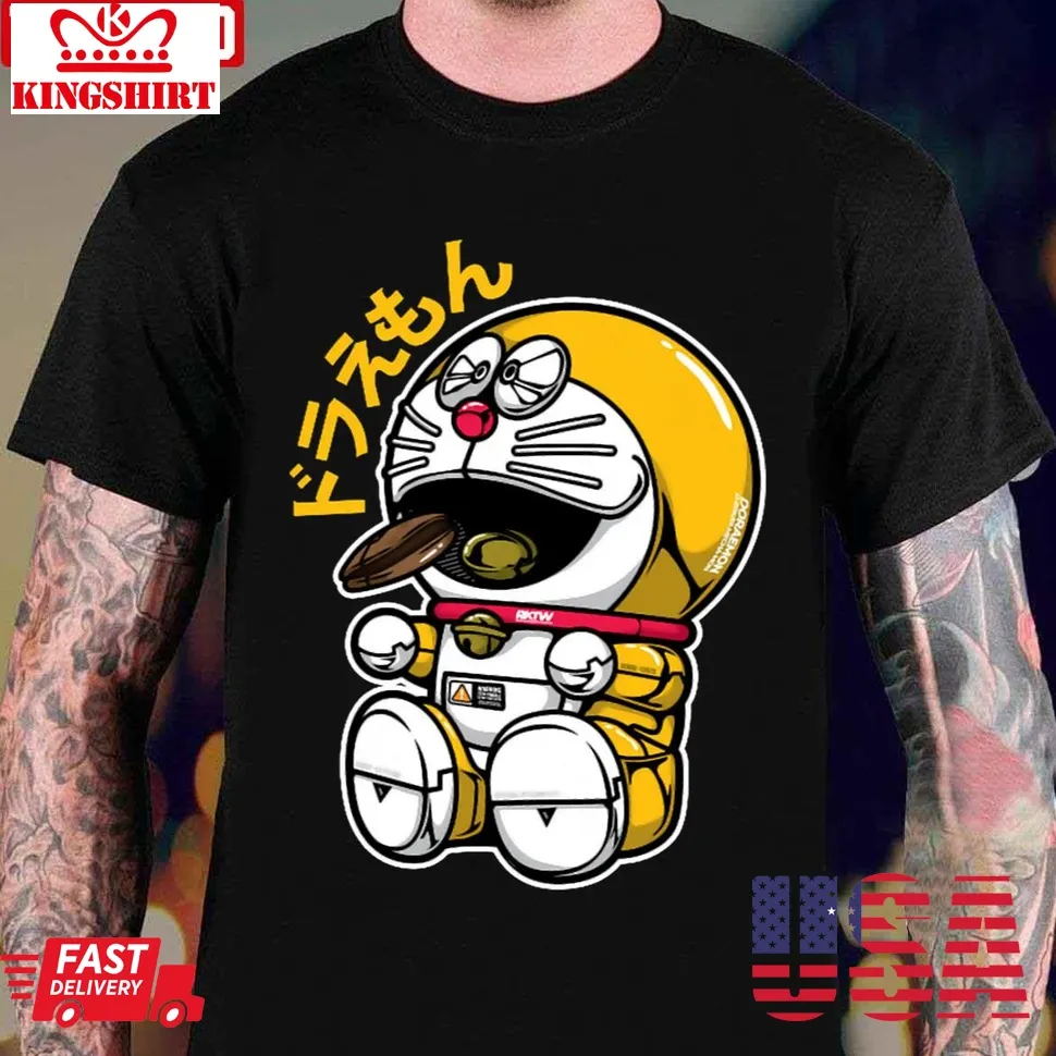 Gold Doraemon Unisex T Shirt TShirt