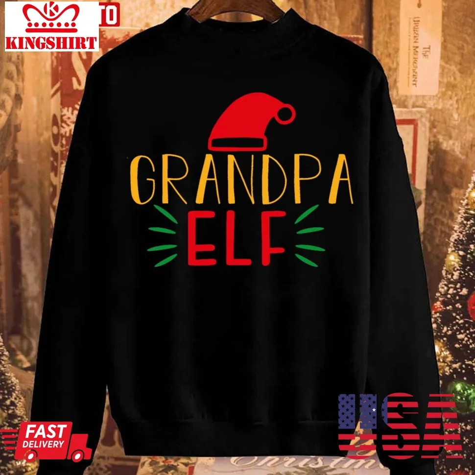 Grandpa Elf 2023 Sweatshirt Size up S to 4XL