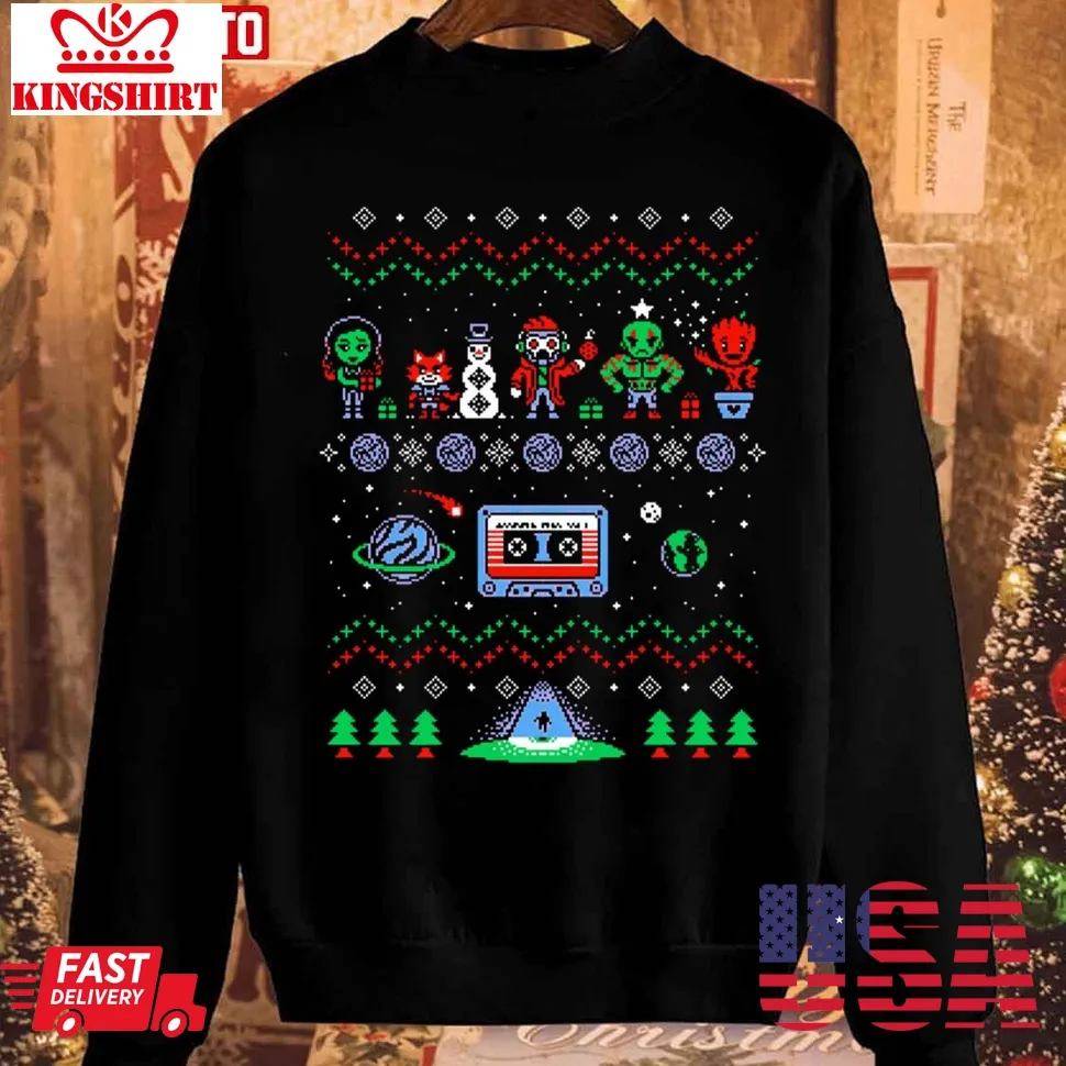 Guardians Of The Galaxy Christmas Unisex Sweatshirt Size up S to 4XL