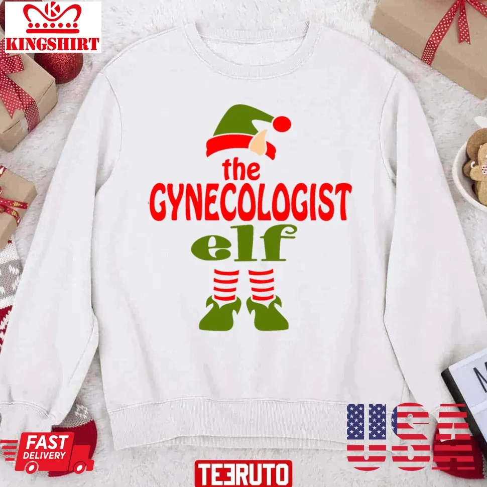 Gynecologist Gynecology Elf Xmas Christmas 2023 Sweatshirt Unisex Tshirt