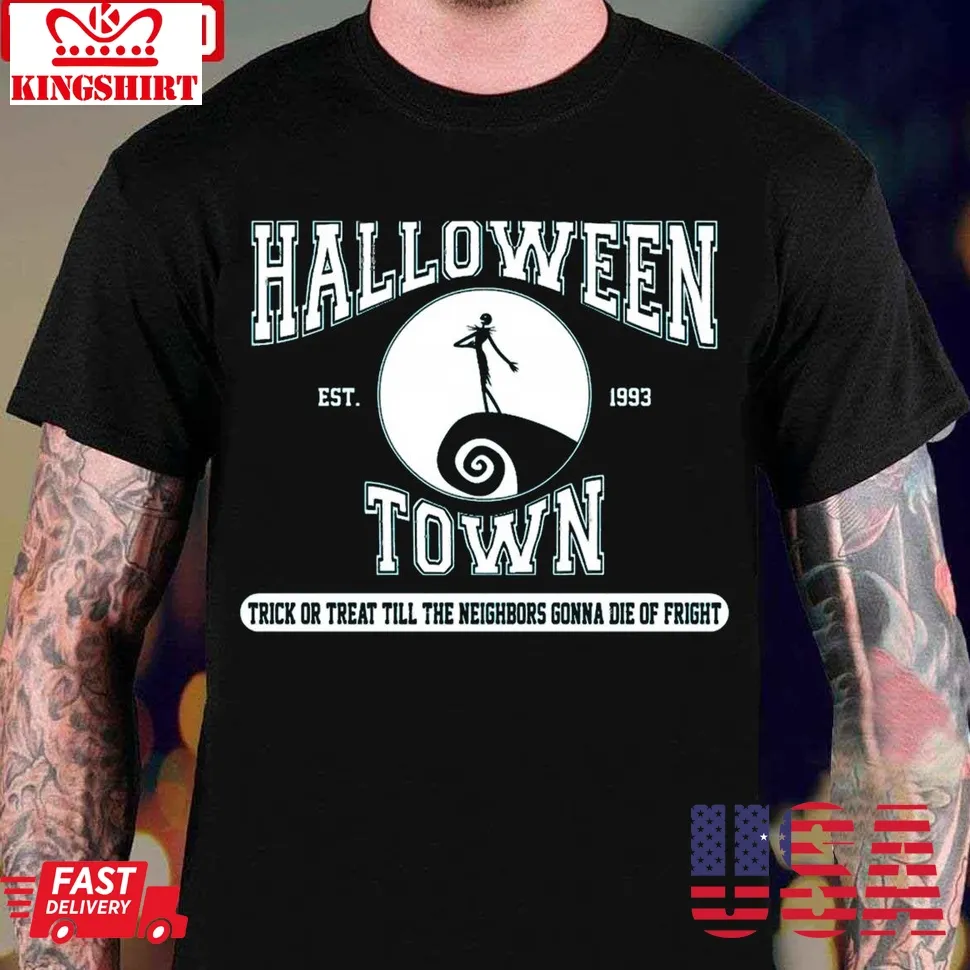 Halloween Town College Design Christmas Unisex T Shirt Unisex Tshirt