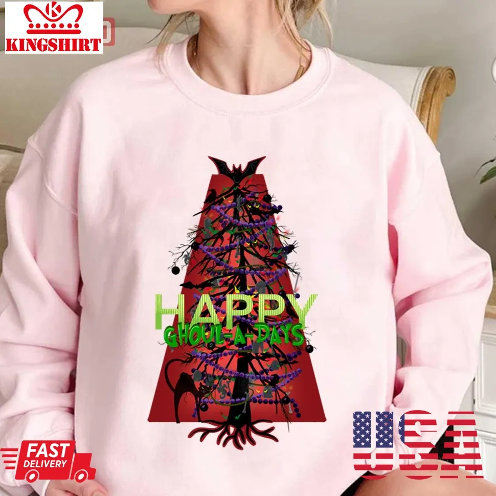 Happy Ghoul A Day By Topher Adam 2023 Christmas Unisex Sweatshirt Unisex Tshirt