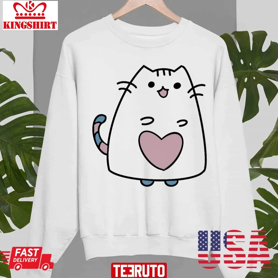 Happy Pusheen Cat Unisex Sweatshirt Size up S to 4XL