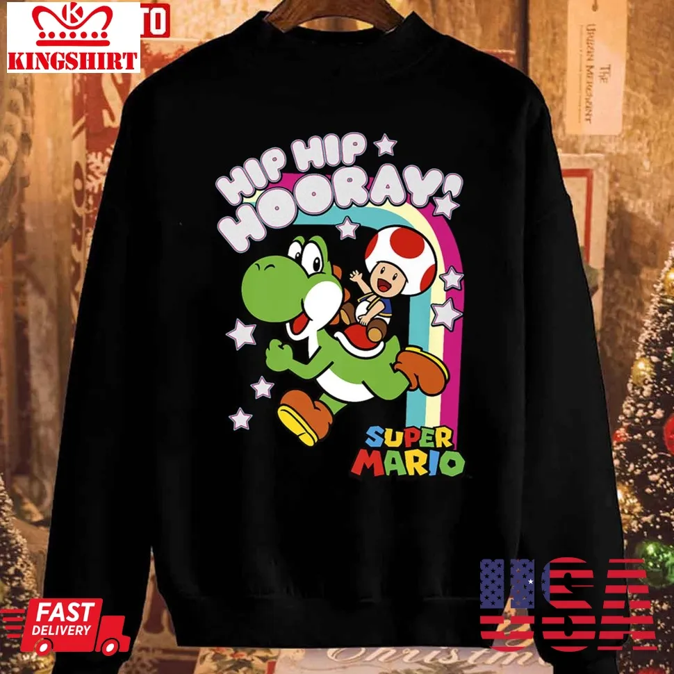 Hip Hip Hooray Rainbow Christmas 2023 Unisex Sweatshirt Plus Size