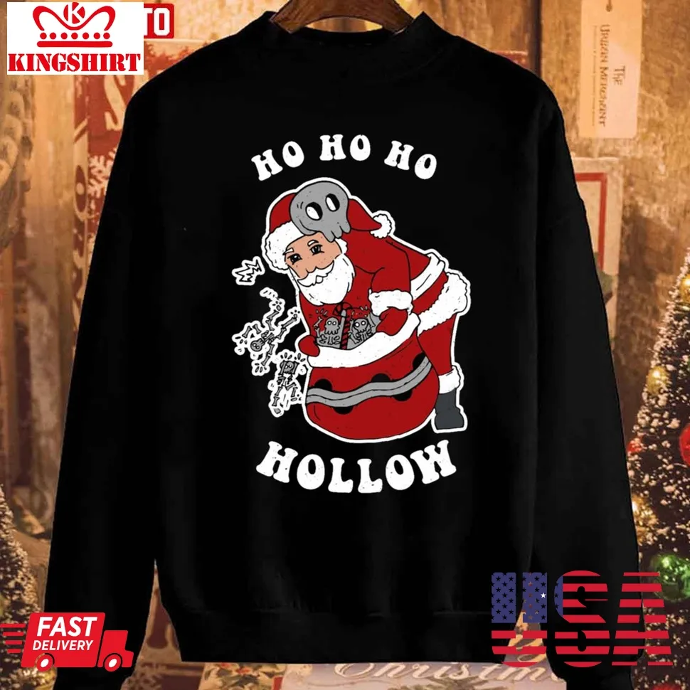 Ho Ho Ho Hollow Funny Christmas Shirt Unisex Sweatshirt TShirt