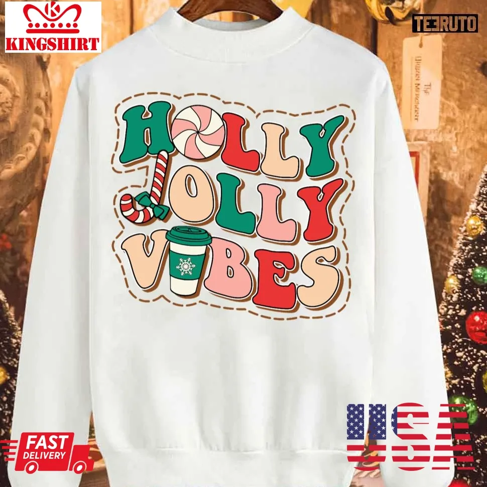Holly Jolly Vibes Sweatshirt Size up S to 4XL