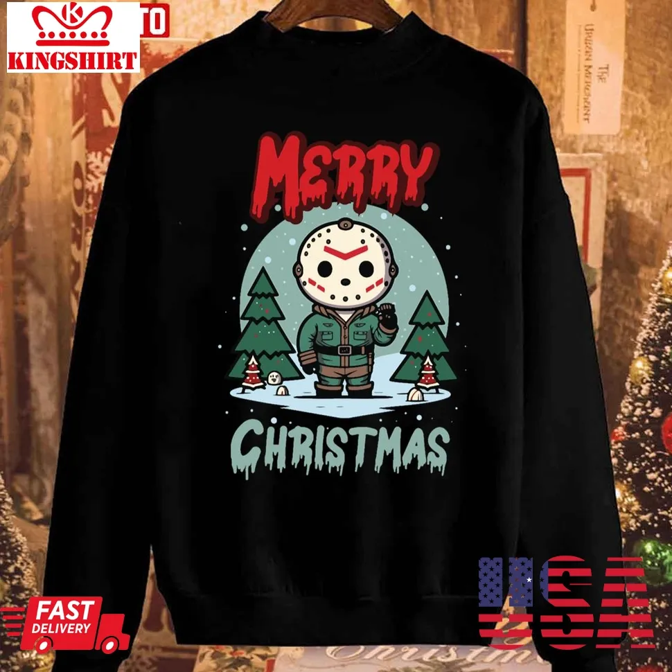 Horror Jason Christmas Jason Voorhees Unisex Sweatshirt Size up S to 4XL
