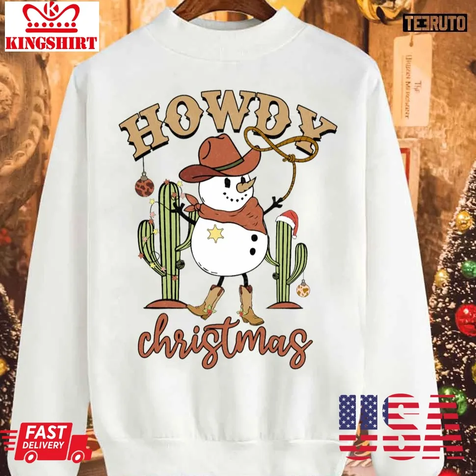 Howdy Christmas Sweatshirt Plus Size