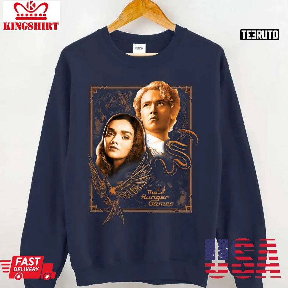 Hunger Games The Ballad Of Songbirds And Snakes Framed Lucy Gray &038; Snow Unisex Sweatshirt Unisex Tshirt