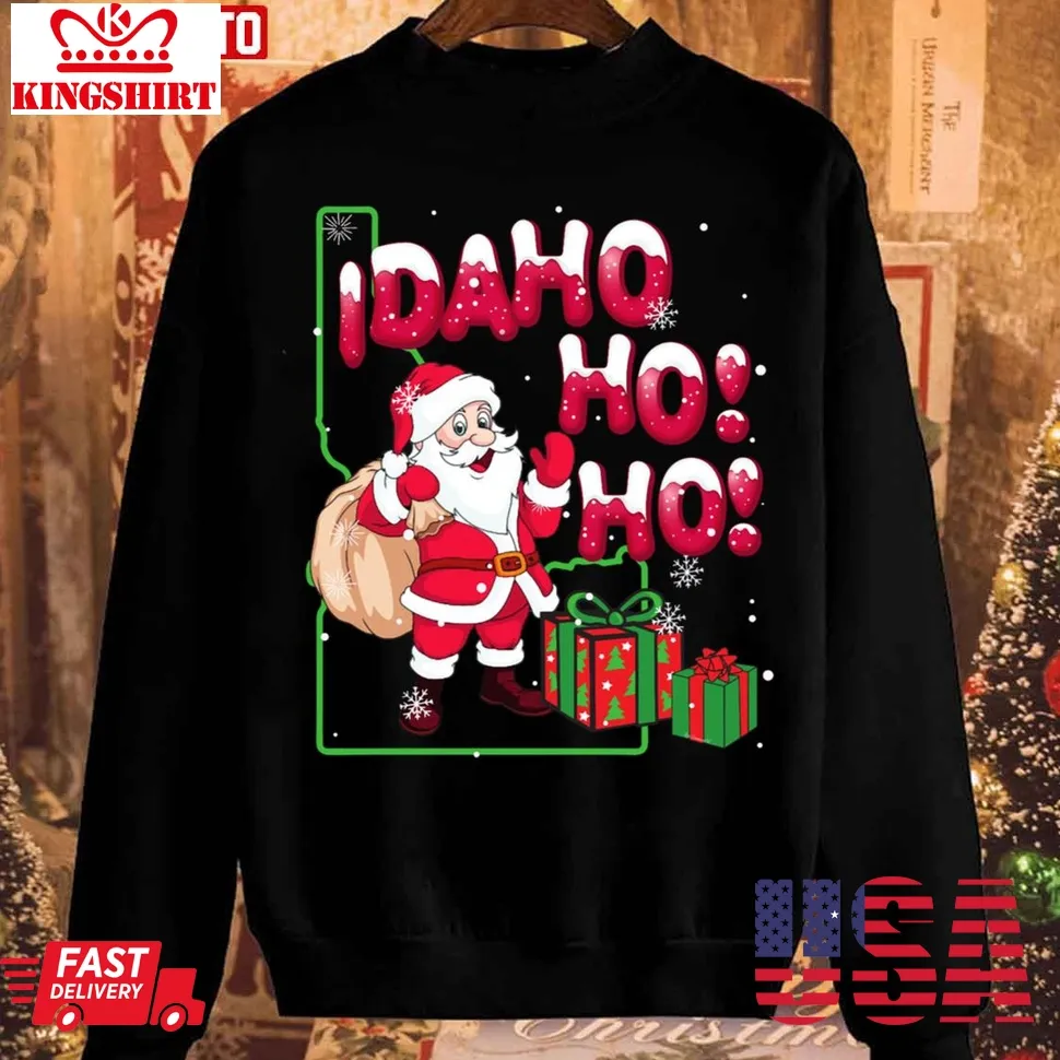 Idaho Ho Ho Christmas Unisex Sweatshirt Size up S to 4XL