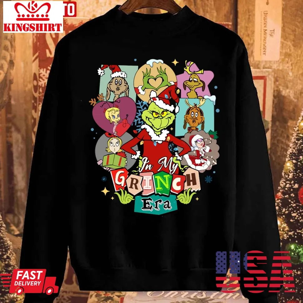 In My Grinch Era Merry Swiftmas Unisex Sweatshirt Size up S to 4XL