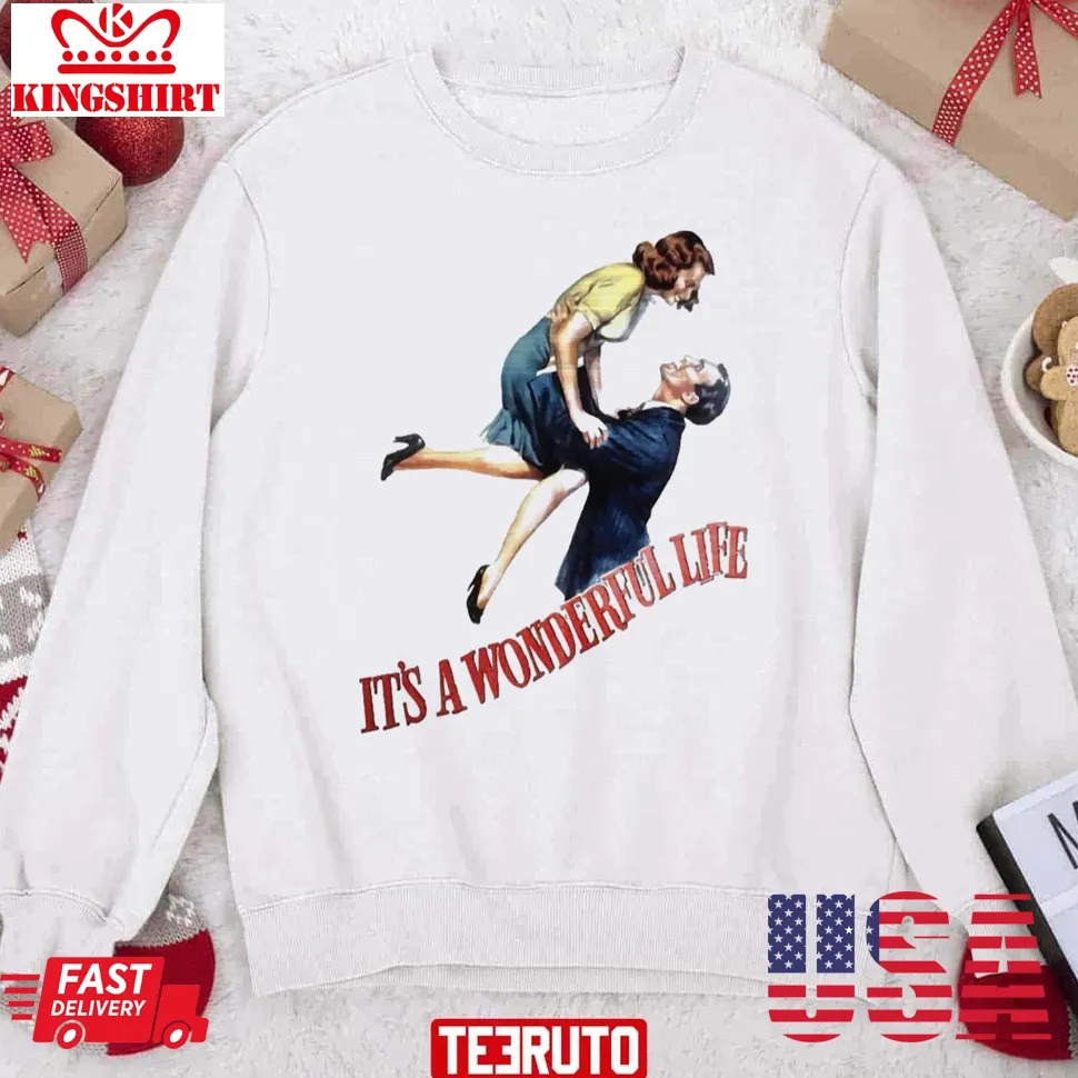 It's A Wonderful Life From A Vintage 1946 Movie Poster Unisex Sweatshirt Plus Size