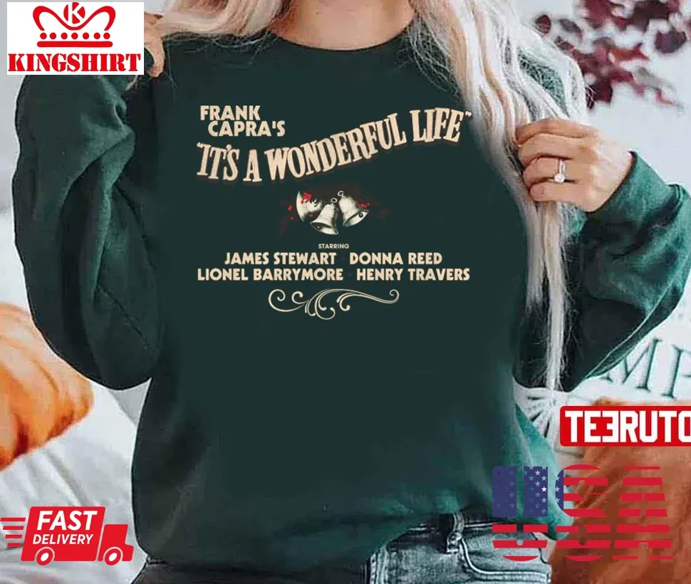 It's A Wonderful Life Title Screen Christmas Unisex Sweatshirt Size up S to 4XL