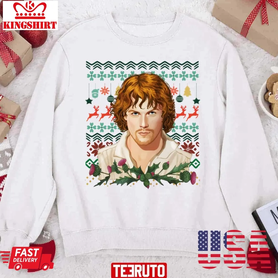 Jamie Fraser Ugly Christmas Unisex Sweatshirt Size up S to 4XL