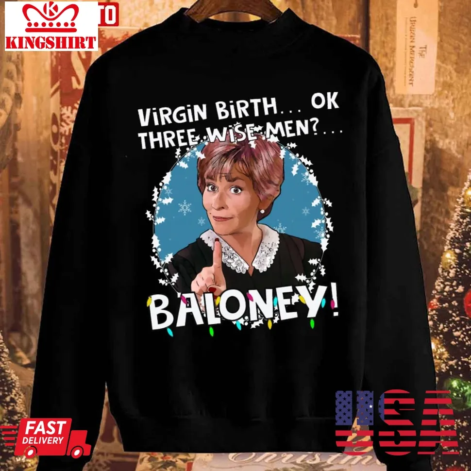 Judge Judy 3 Wise Men Baloney Christmas Unisex Sweatshirt Plus Size