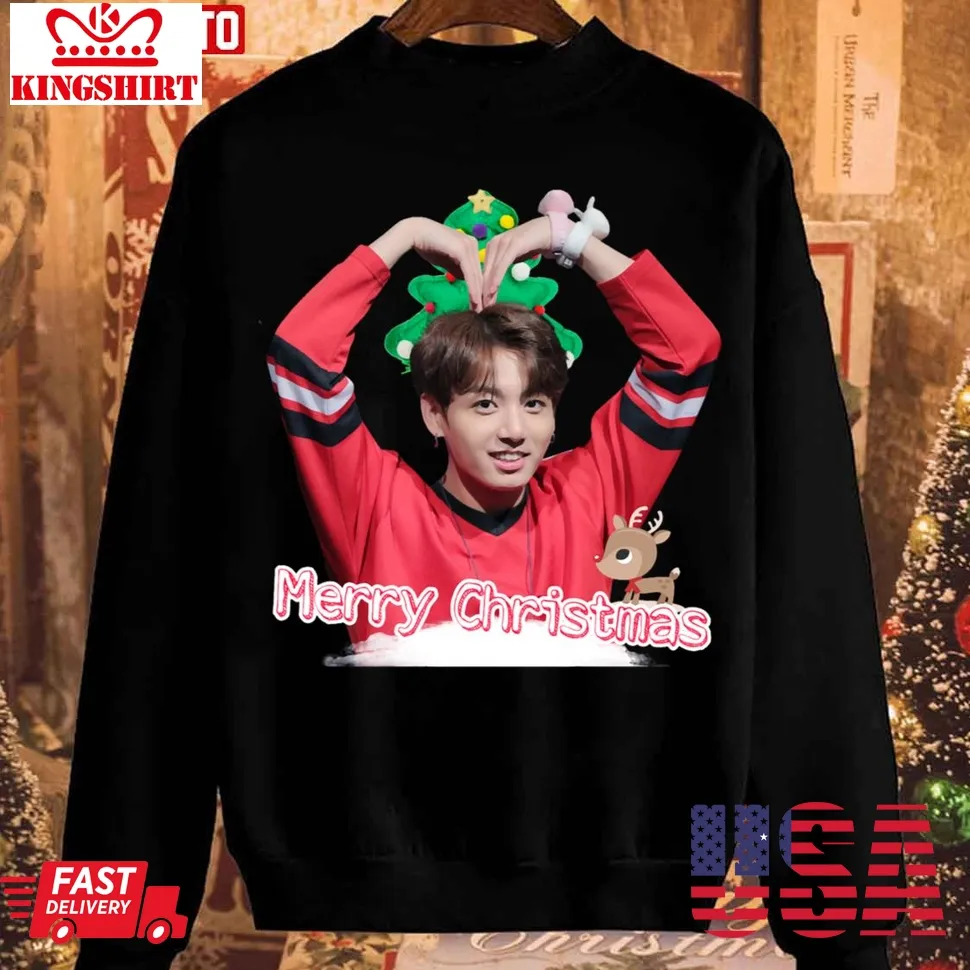 Jungkook Bts Merry Christmas Sweatshirt Unisex Tshirt