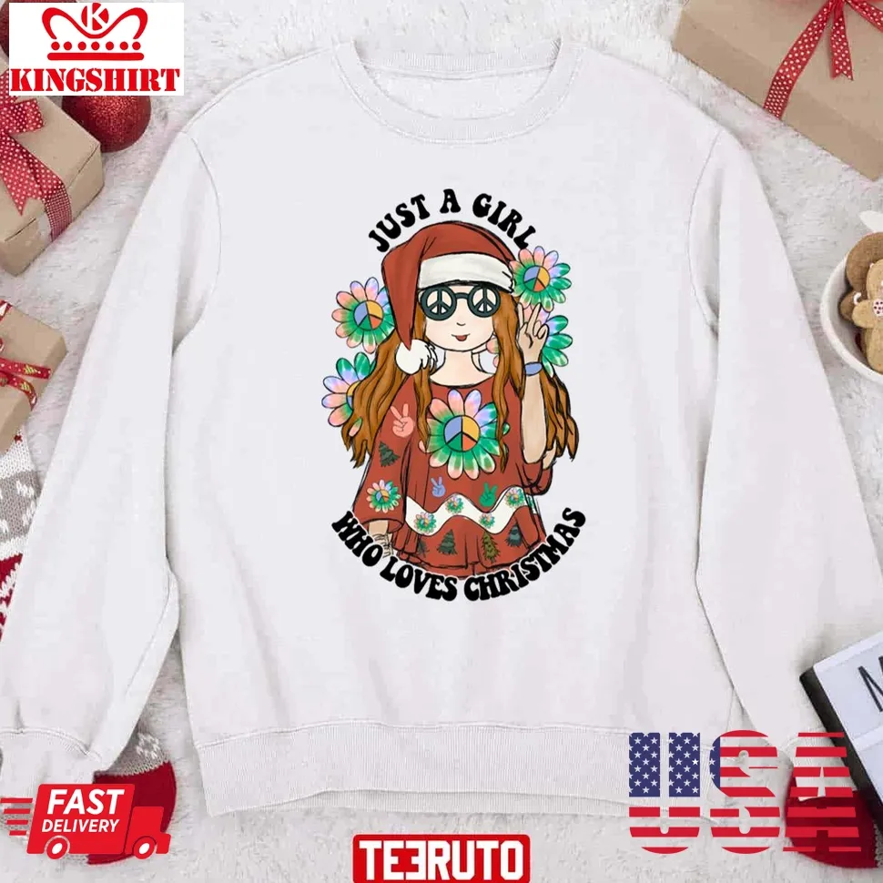 Just A Girl Who Loves Christmas Unisex Sweatshirt Plus Size