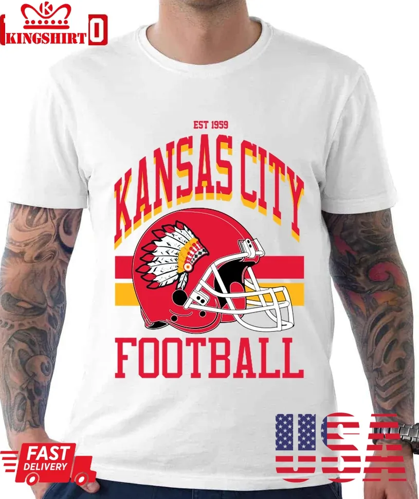 Kansas City Football Red Jersey Unisex T Shirt Size up S to 4XL